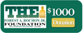 Forest A. Rochon Jr. Foundation donation label for $1000 on a white background